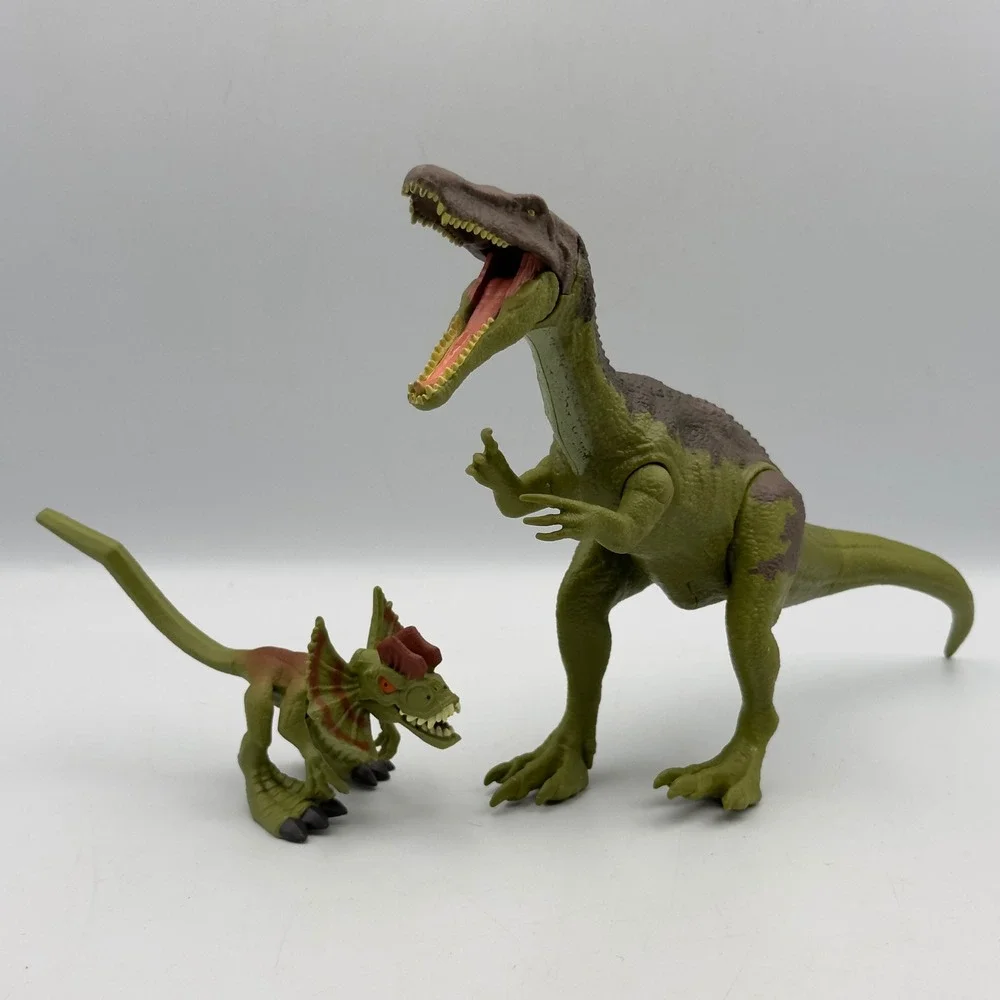 Mattel Jurassic World Baryonyx Dilophosaurus Green Figures 2020 GYX96 12in Set